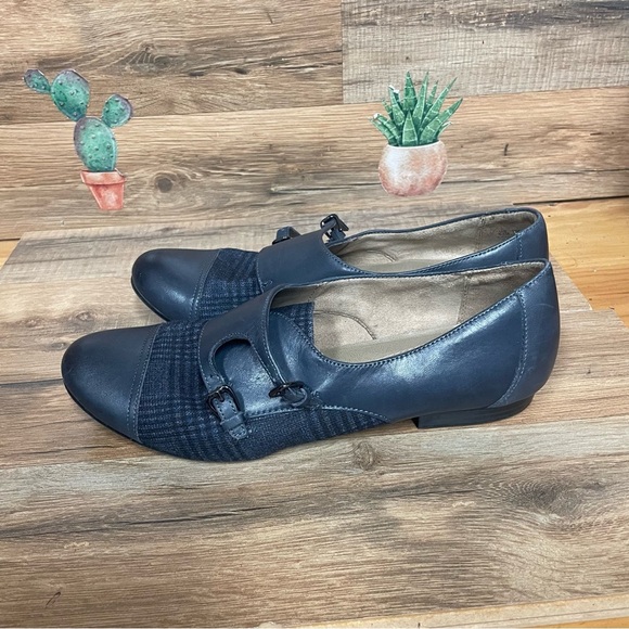 Natrualizer No 5 women’s navy leather loafers monk strap size 8.5 academia - Picture 4 of 7